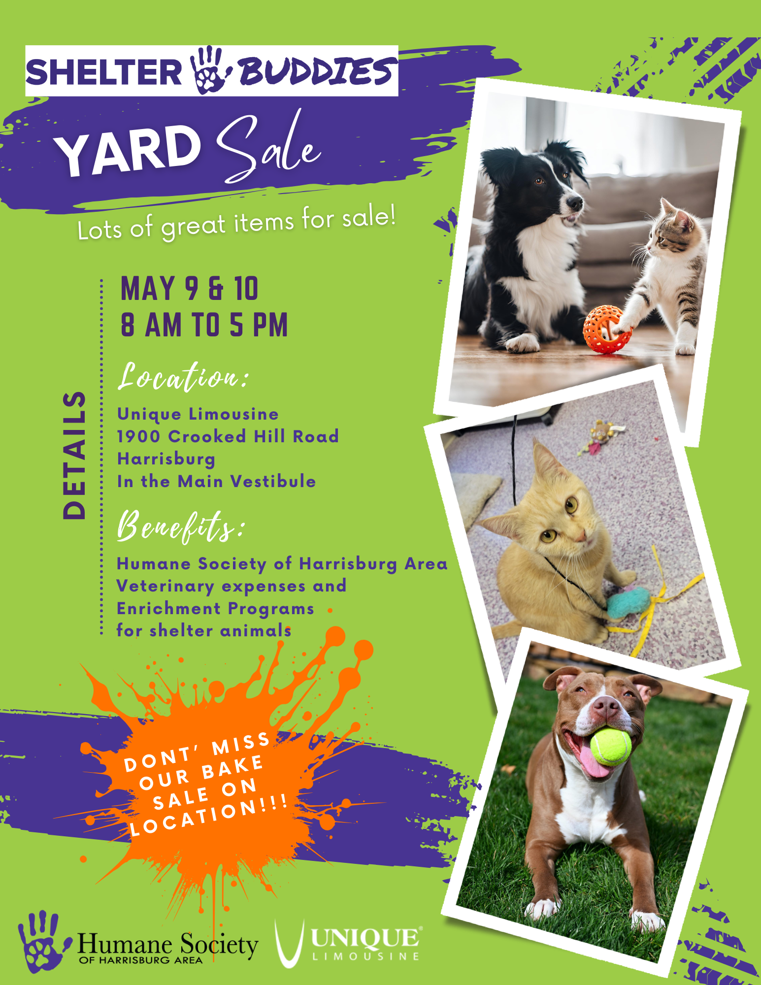 Shelter Buddies Yard Sale Humane Society of Harrisburg Area